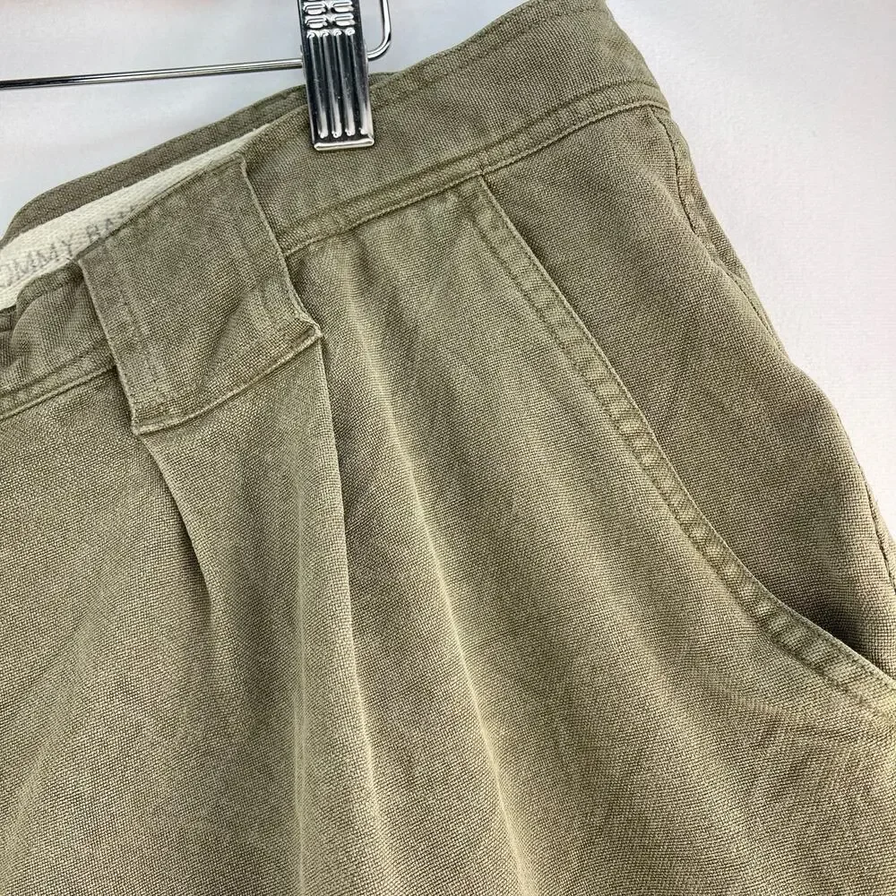 Tommy Bahama Relax 100% Silk Pleated Front Shorts Size 40